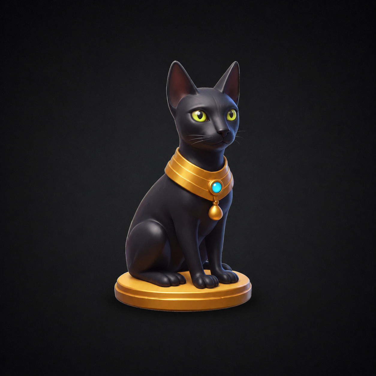 Black Cat Statue
