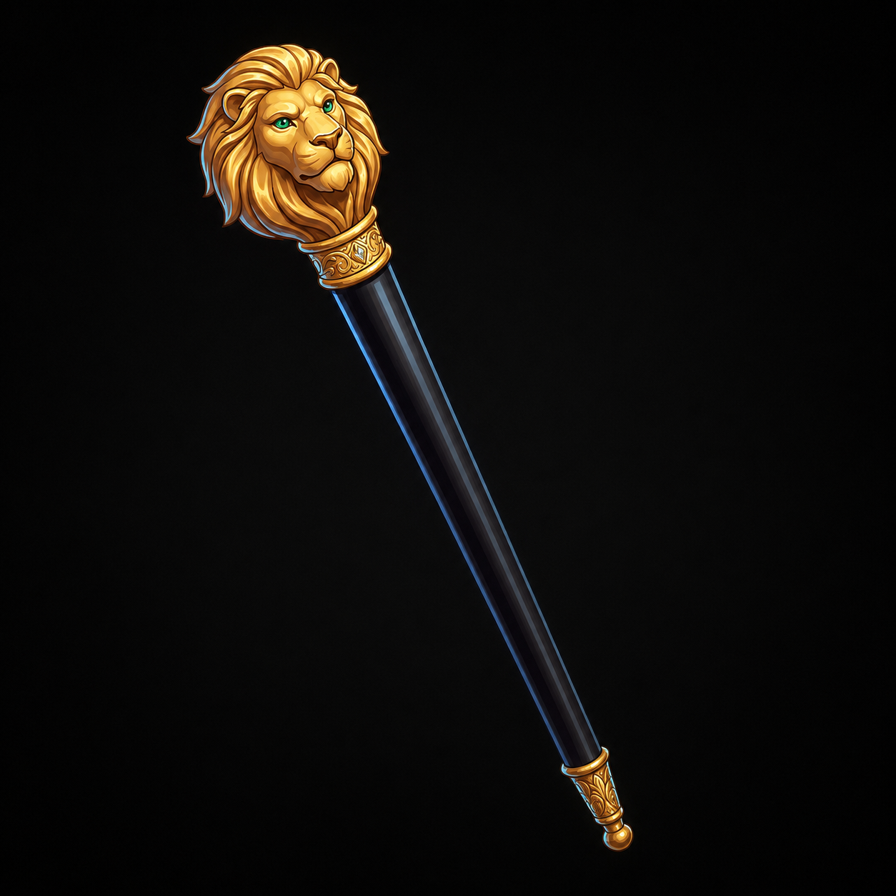 The Lion-Crowned Walking Cane